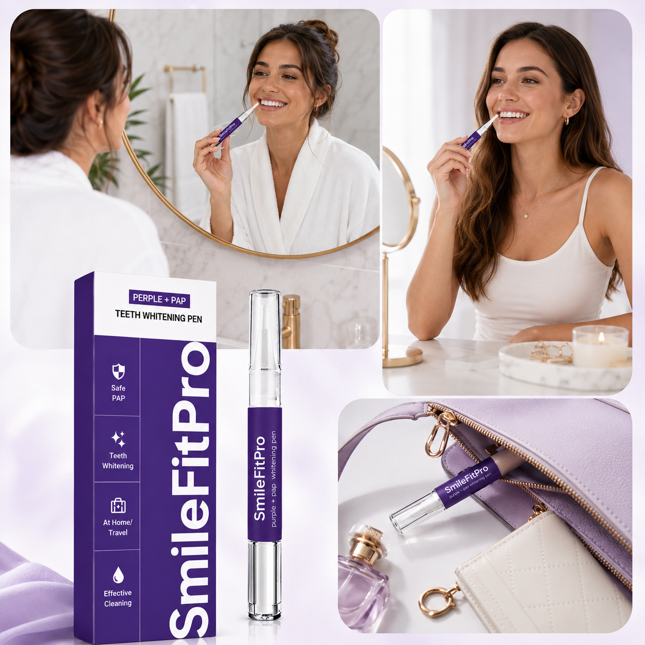 SmileFitPro PAP+ Purple Teeth Whitening Pen